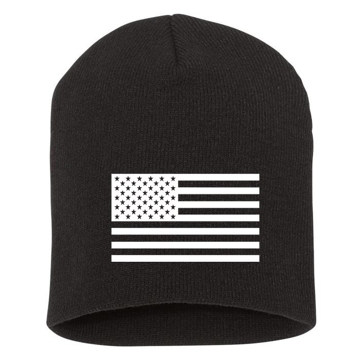 USA Flag Patriotic Front & Back United States Of America Pride Front & Back Short Acrylic Beanie