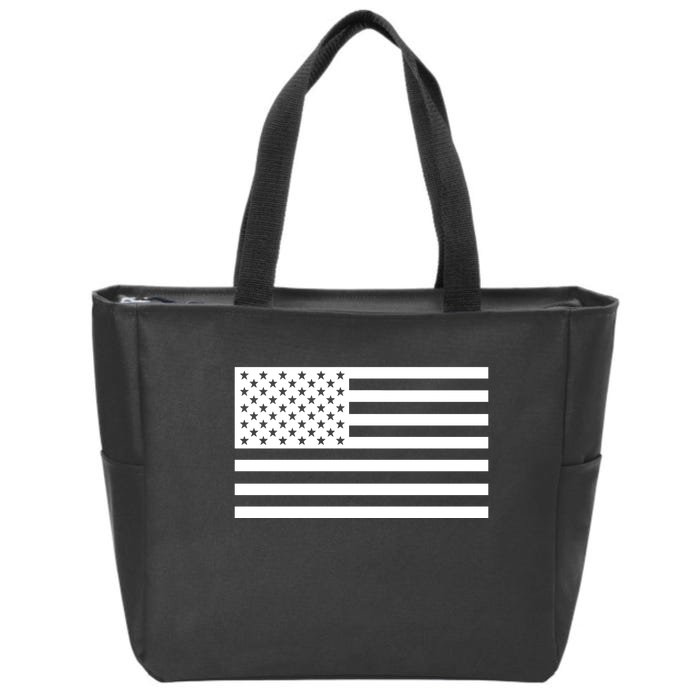 USA Flag Patriotic Front & Back United States Of America Pride Front & Back Zip Tote Bag