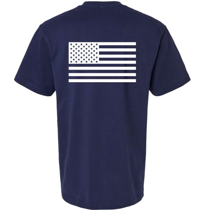 USA Flag Patriotic Front & Back United States Of America Pride Front & Back Sueded Cloud Jersey T-Shirt