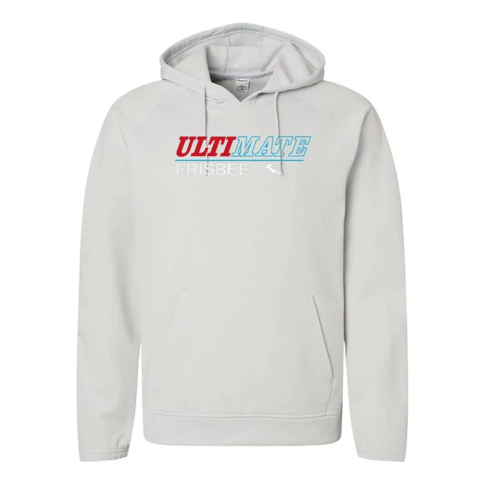 Ultimate Frisbee Player Disc Golf Performance Fleece Hoodie