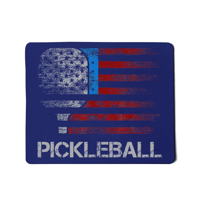 Us Flag Pickleball Player Paddleball Lover Mousepad