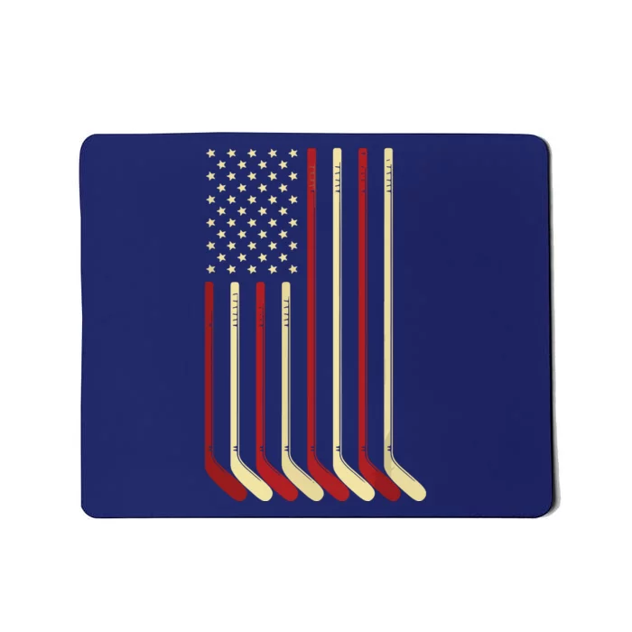 US Flag Patriotic American Hockey Player Ice Hockey Mousepad