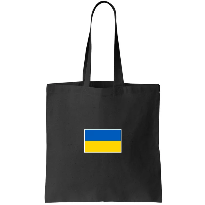 Ukraine Flag Pocket Logo Ukrainian National Colors Tote Bag