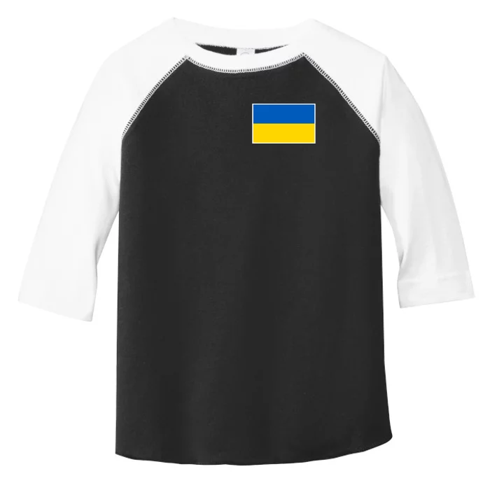 Ukraine Flag Pocket Logo Ukrainian National Colors Toddler Fine Jersey T-Shirt