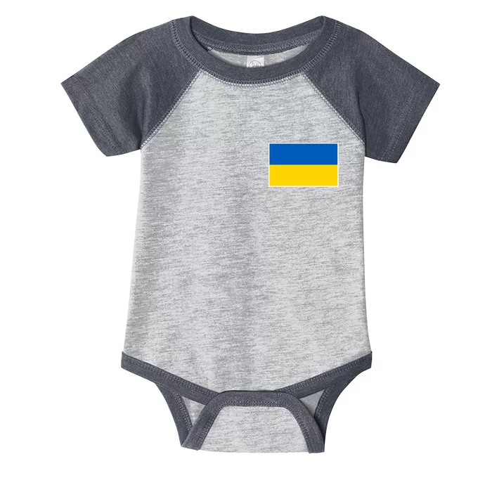 Ukraine Flag Pocket Logo Ukrainian National Colors Infant Baby Jersey Bodysuit