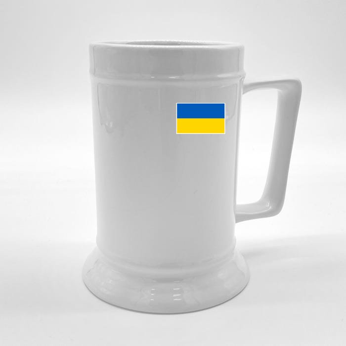 Ukraine Flag Pocket Logo Ukrainian National Colors Front & Back Beer Stein