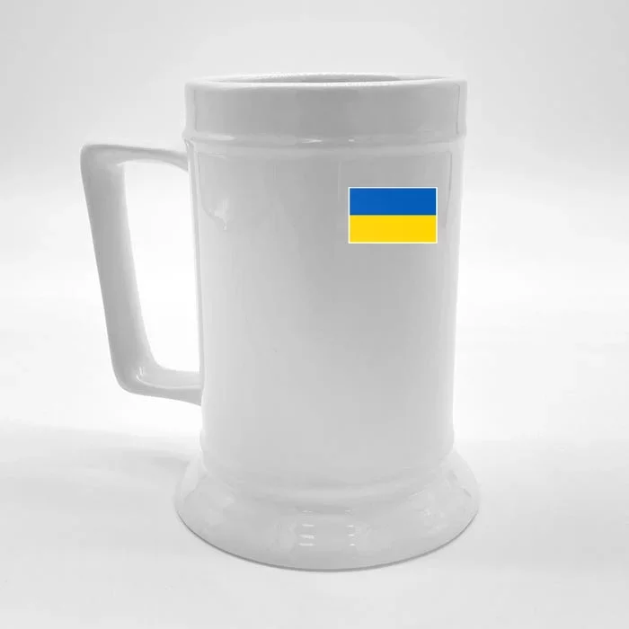 Ukraine Flag Pocket Logo Ukrainian National Colors Front & Back Beer Stein