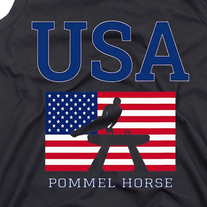 Usa Flag Pommel Horse Gymnastics Team American Gymnast Tank Top