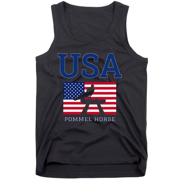 Usa Flag Pommel Horse Gymnastics Team American Gymnast Tank Top