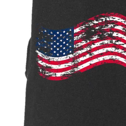 USA Flag Patriotic 4th of July America day of Independence Doggie 3-End Fleece Hoodie