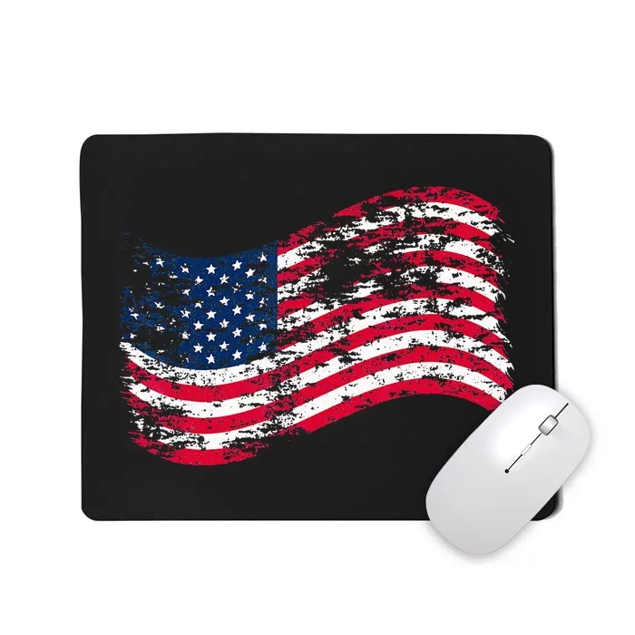 USA Flag Patriotic 4th of July America day of Independence Mousepad