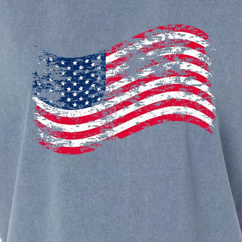 USA Flag Patriotic 4th of July America day of Independence Garment-Dyed Women's Muscle Tee