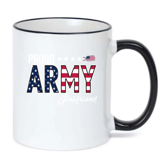 Us Flag Proud Army Friend Gift Black Color Changing Mug