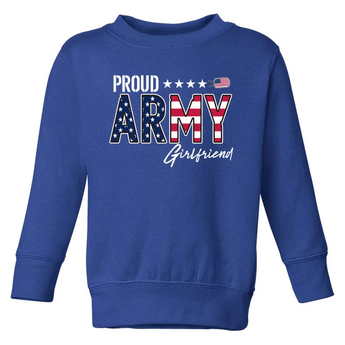 Us Flag Proud Army Friend Gift Toddler Sweatshirt