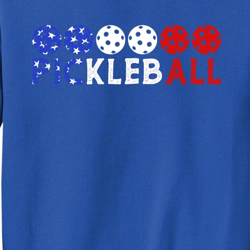 Us Flag Patriotic 4th Of July Pickleball Players Gift Sweatshirt