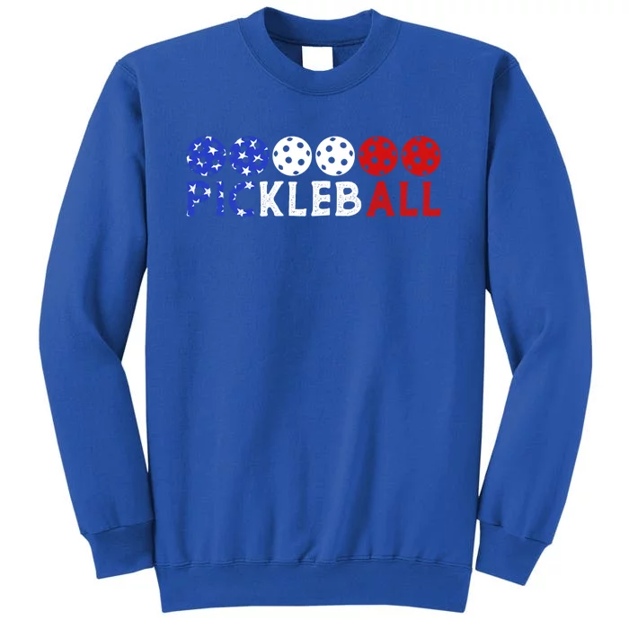 Us Flag Patriotic 4th Of July Pickleball Players Gift Sweatshirt