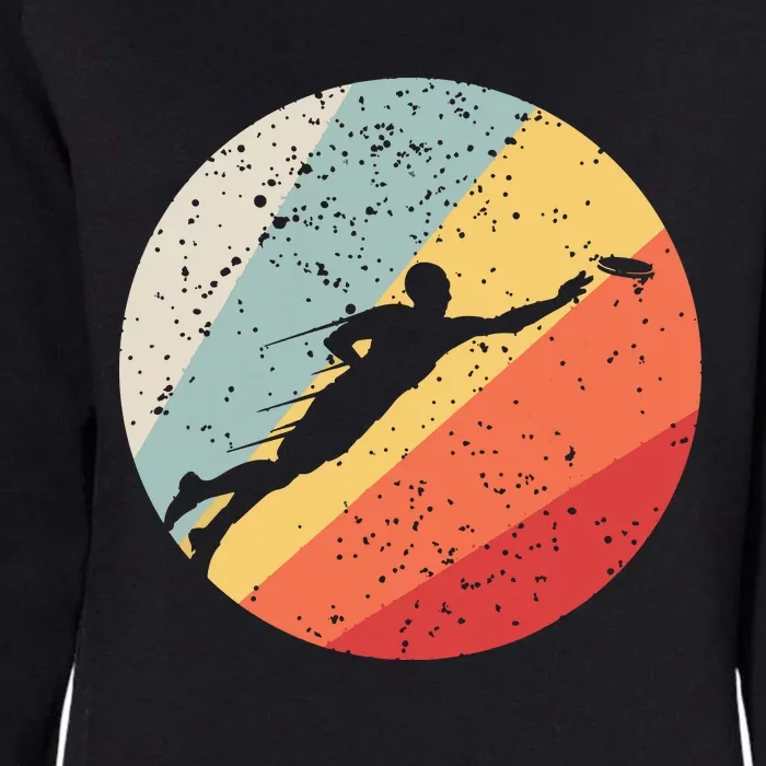 Ultimate Frisbee Retro Distressed Womens California Wash Sweatshirt