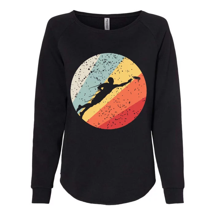 Ultimate Frisbee Retro Distressed Womens California Wash Sweatshirt