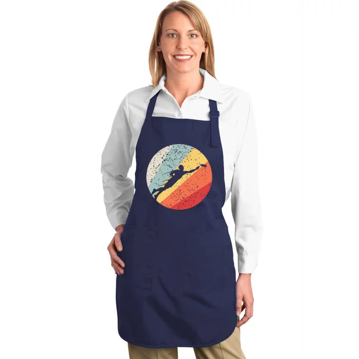 Ultimate Frisbee Retro Distressed Full-Length Apron With Pocket