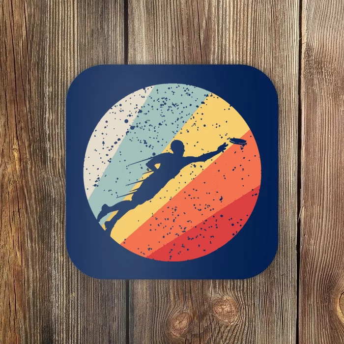 Ultimate Frisbee Retro Distressed Coaster