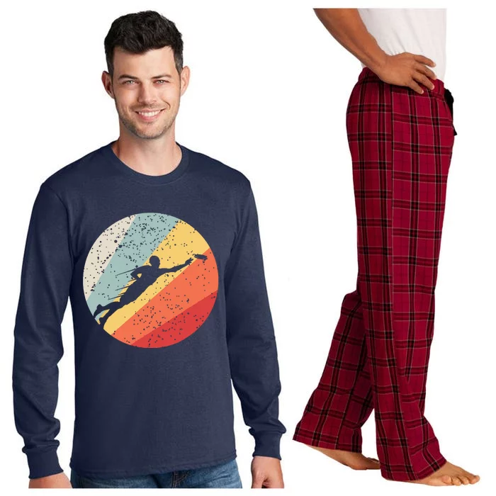 Ultimate Frisbee Retro Distressed Long Sleeve Pajama Set