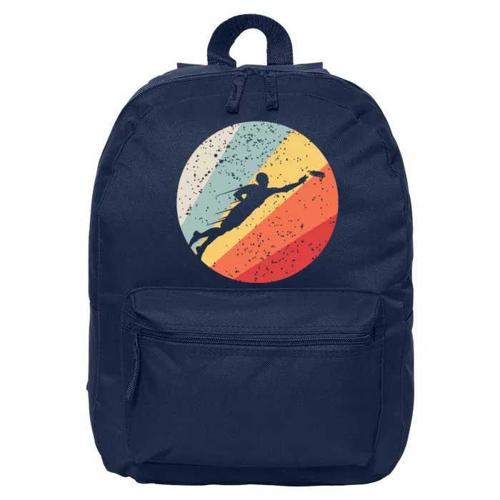 Ultimate Frisbee Retro Distressed 16 in Basic Backpack