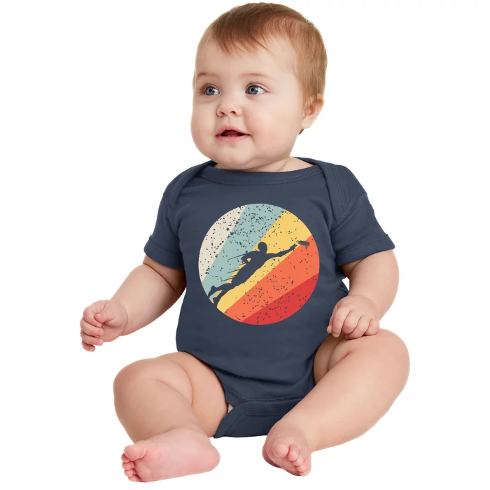 Ultimate Frisbee Retro Distressed Baby Bodysuit