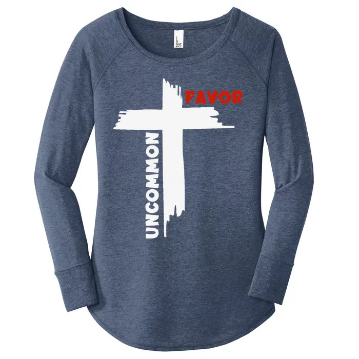 Uncommon Favor Religious Christian Believer Women's Perfect Tri Tunic Long Sleeve Shirt