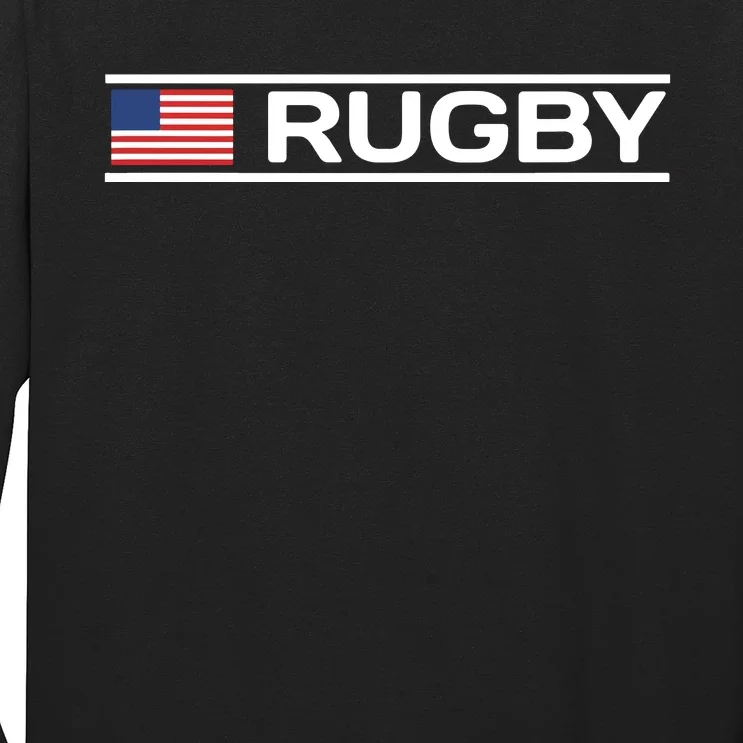 USA Flag Rugby Long Sleeve Shirt