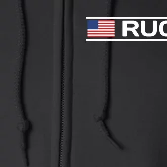 USA Flag Rugby Full Zip Hoodie