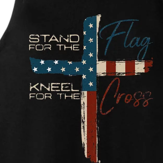 Usa Flag Religious Quote Christian Faith Ladies Tri-Blend Wicking Tank