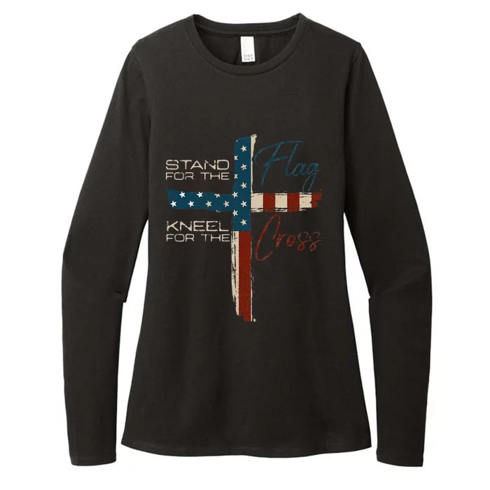 Usa Flag Religious Quote Christian Faith Womens CVC Long Sleeve Shirt