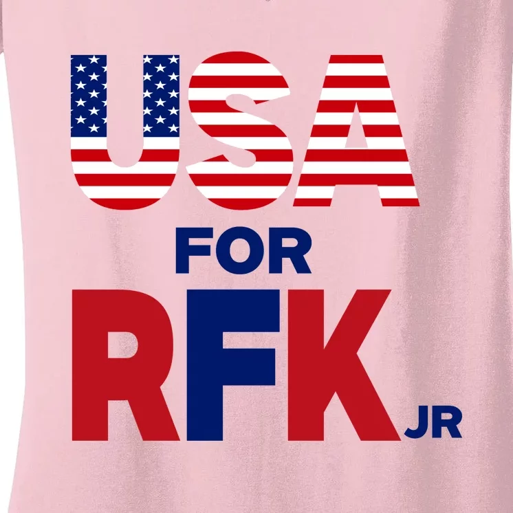 Usa For Rfk Jr Women's V-Neck T-Shirt