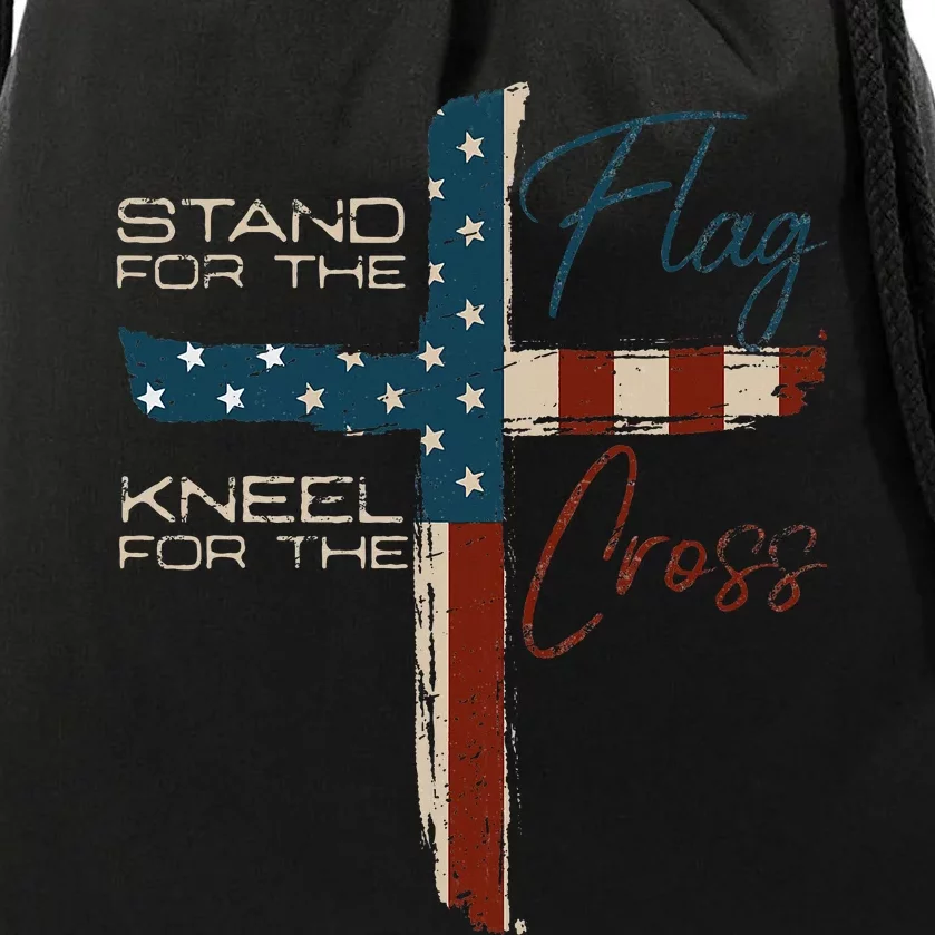 USA Flag Religious Quote 4th Of July Christian Drawstring Bag