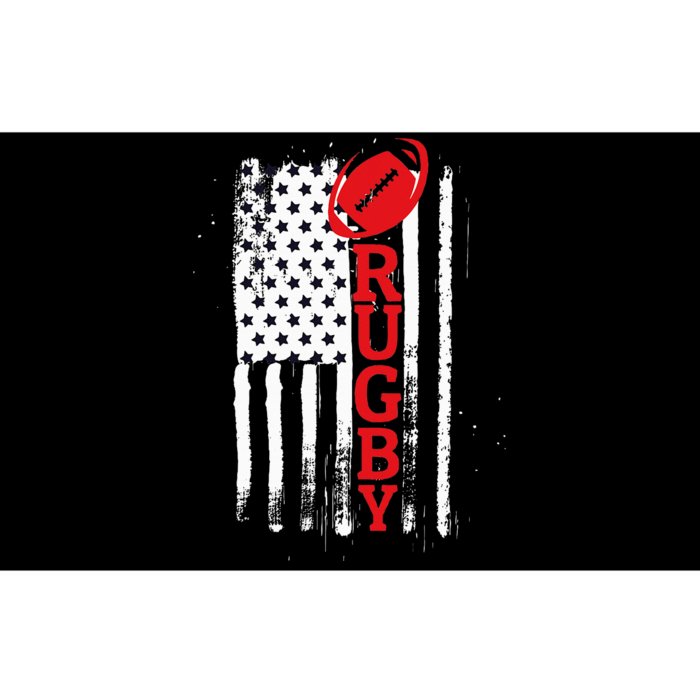 USA Flag Rugby Vintage Bumper Sticker