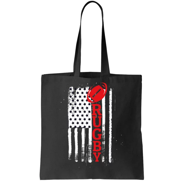 USA Flag Rugby Vintage Tote Bag