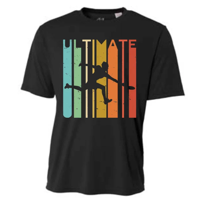 Ultimate Frisbee Retro Player Flying Disc Throwing Cooling Performance Crew T-Shirt