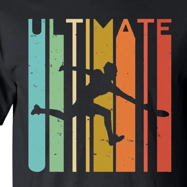 Ultimate Frisbee Retro Player Flying Disc Throwing Tall T-Shirt