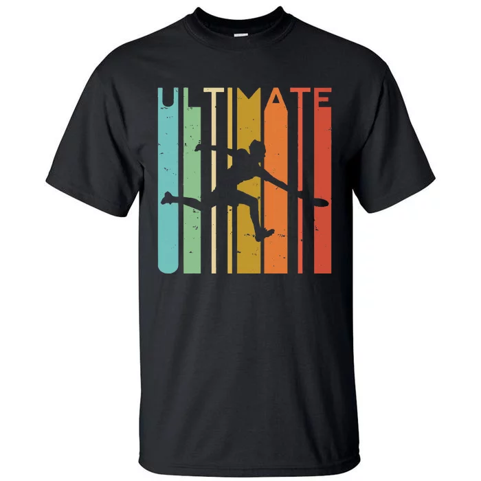 Ultimate Frisbee Retro Player Flying Disc Throwing Tall T-Shirt