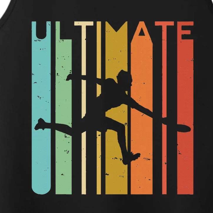 Ultimate Frisbee Retro Player Flying Disc Throwing Performance Tank