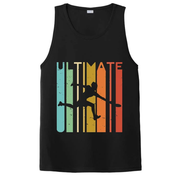 Ultimate Frisbee Retro Player Flying Disc Throwing Performance Tank