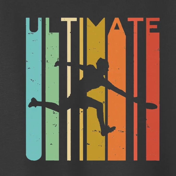 Ultimate Frisbee Retro Player Flying Disc Throwing Toddler T-Shirt