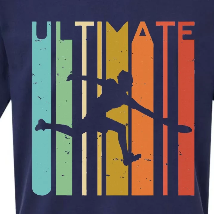 Ultimate Frisbee Retro Player Flying Disc Throwing Sueded Cloud Jersey T-Shirt