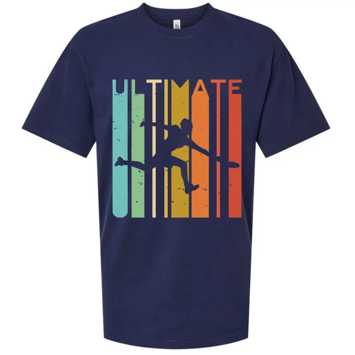 Ultimate Frisbee Retro Player Flying Disc Throwing Sueded Cloud Jersey T-Shirt