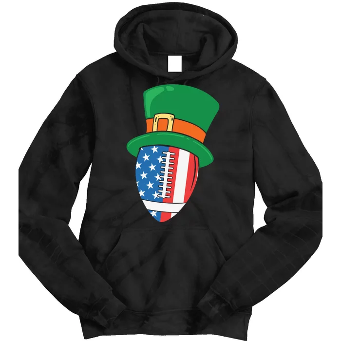 USA Flag Rugby Leprechaun St Patricks Day Tie Dye Hoodie