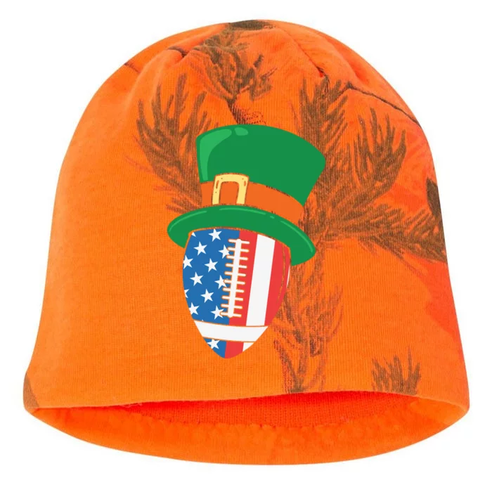 USA Flag Rugby Leprechaun St Patricks Day Kati - Camo Knit Beanie