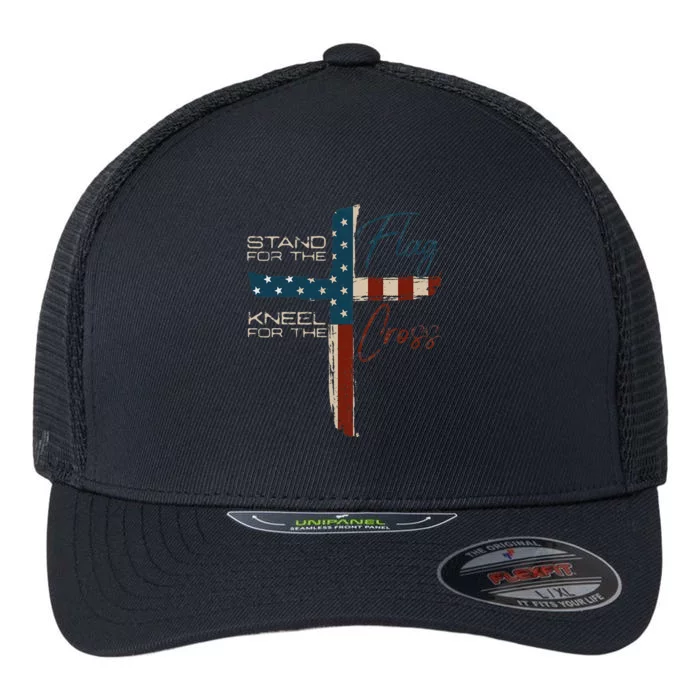 Usa Flag Religious Quote 4th Of July Christian Faith Flexfit Unipanel Trucker Cap