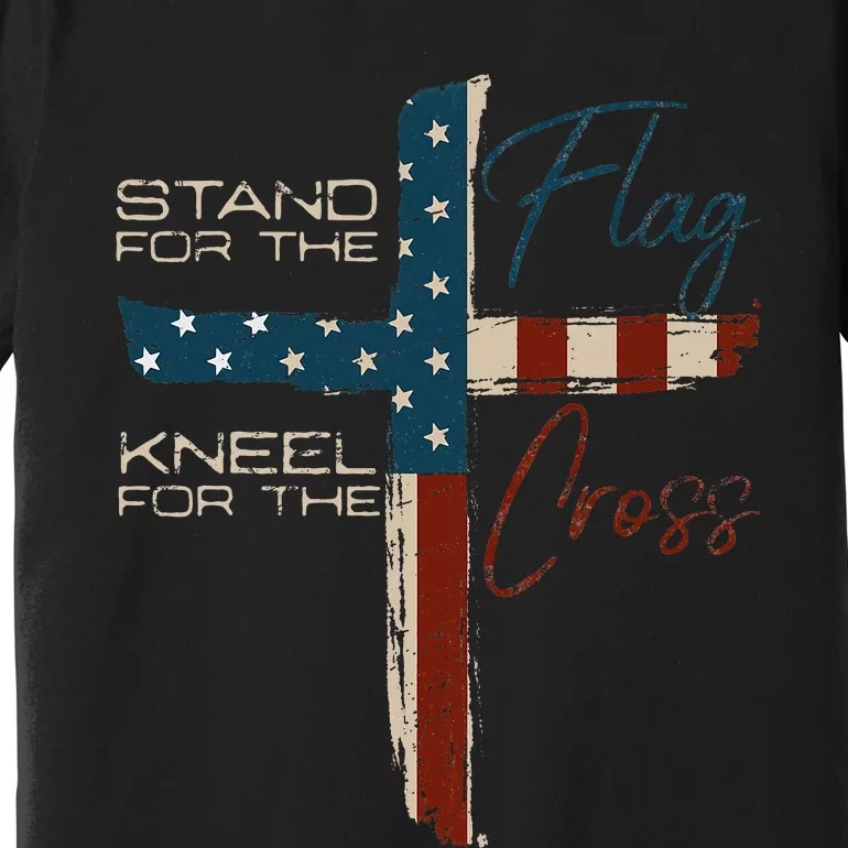 Usa Flag Religious Quote 4th Of July Christian Faith Premium T-Shirt