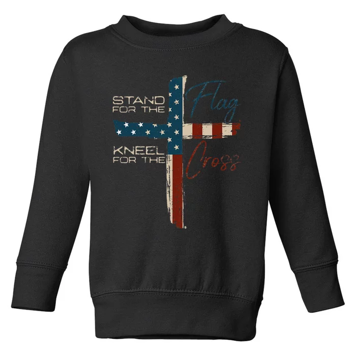 Usa Flag Religious Quote 4th Of July Christian Faith Toddler Sweatshirt