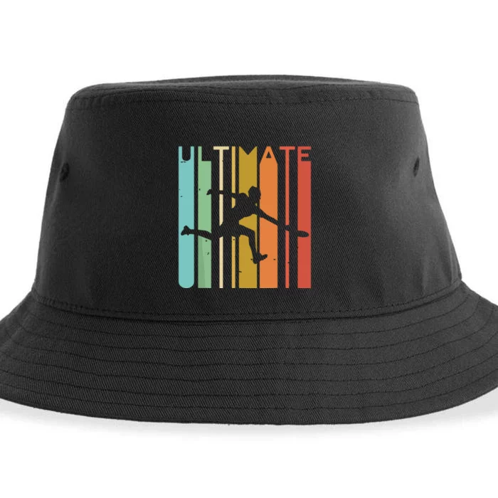 Ultimate Frisbee Retro Player Flying Disc Throwing Sustainable Bucket Hat